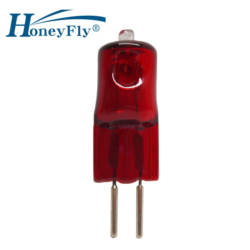 HoneyFly 10pcs G5.3 적외선 할로겐 램프 220V 50W 고전압 IR 램프 히터 할로겐 전구 난방 건조 회화 석영